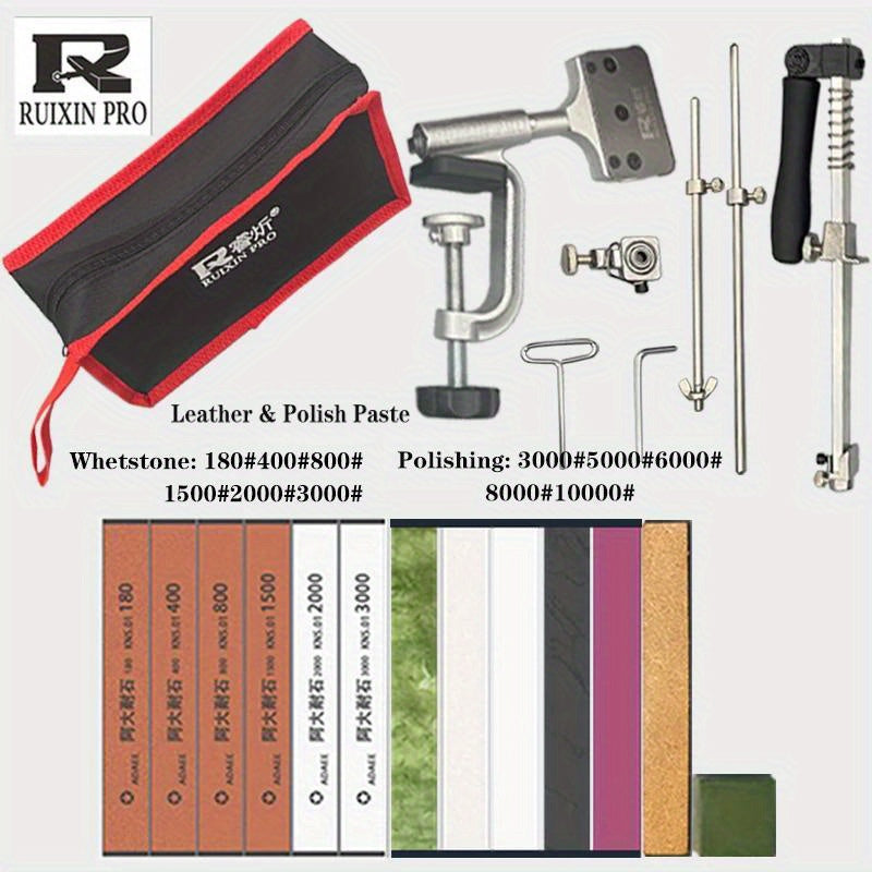 Точилка для ножей с фиксированным углом с алмазным точильным камнем и стальными инструментами