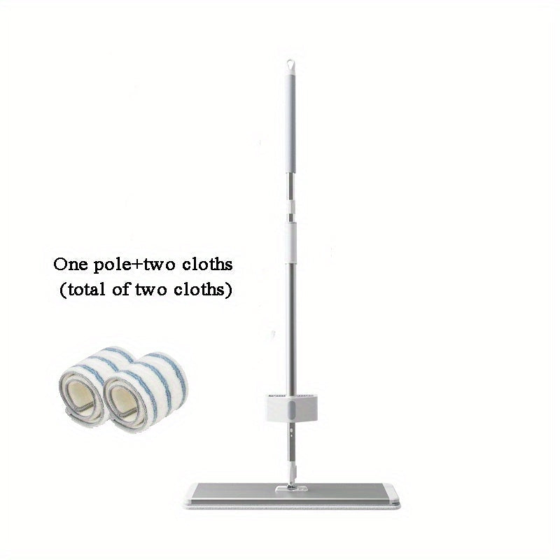 360° Flat Mop with Extendable Aluminum Handle and Replacement Heads for Easy Home Cleaning