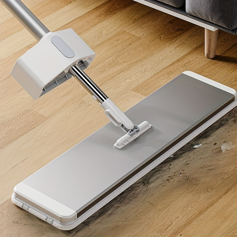 360° Flat Mop with Extendable Aluminum Handle and Replacement Heads for Easy Home Cleaning