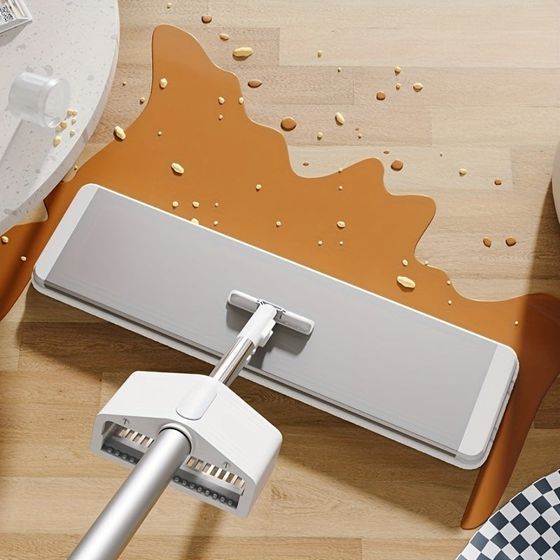 360° Flat Mop with Extendable Aluminum Handle and Replacement Heads for Easy Home Cleaning