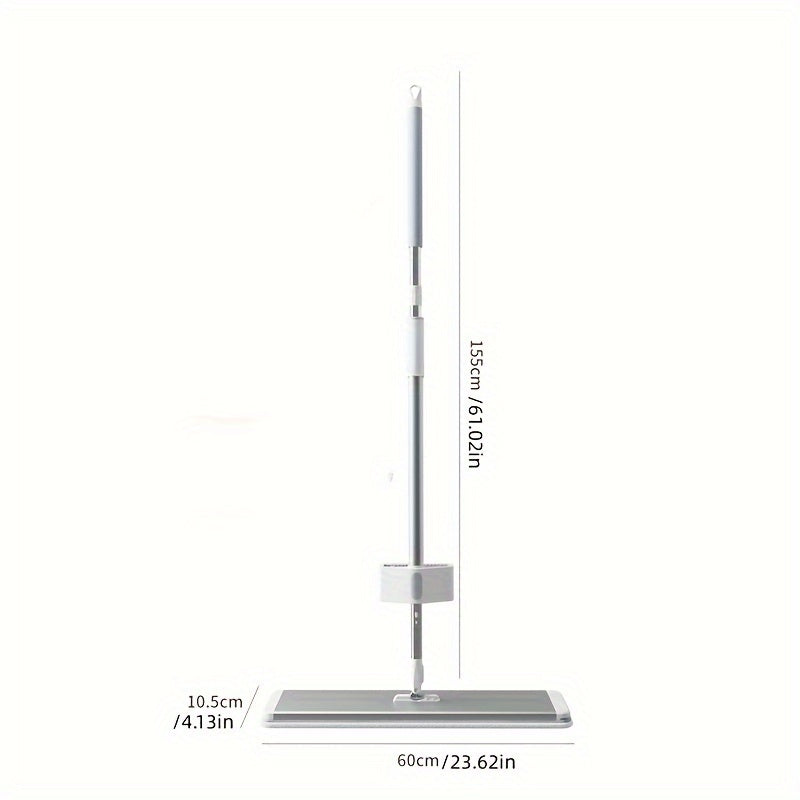 360° Flat Mop with Extendable Aluminum Handle and Replacement Heads for Easy Home Cleaning