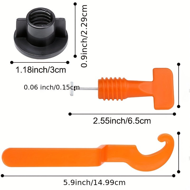 126-Piece Reusable Tile Leveling System with Replaceable Needle Pins for Wall and Floor Tiles