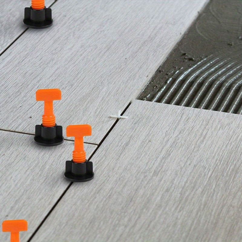 126-Piece Reusable Tile Leveling System with Replaceable Needle Pins for Wall and Floor Tiles
