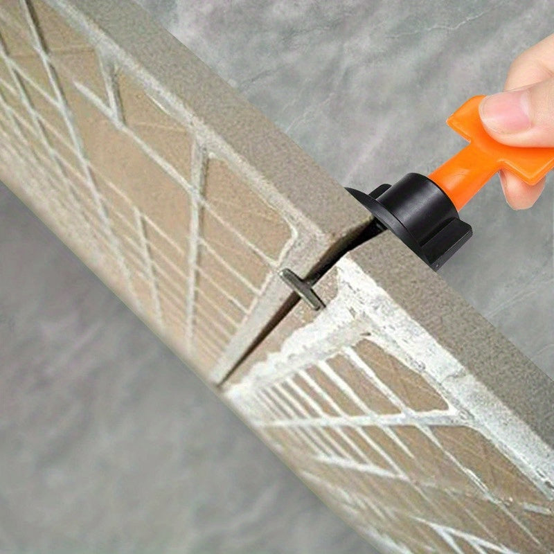 126-Piece Reusable Tile Leveling System with Replaceable Needle Pins for Wall and Floor Tiles