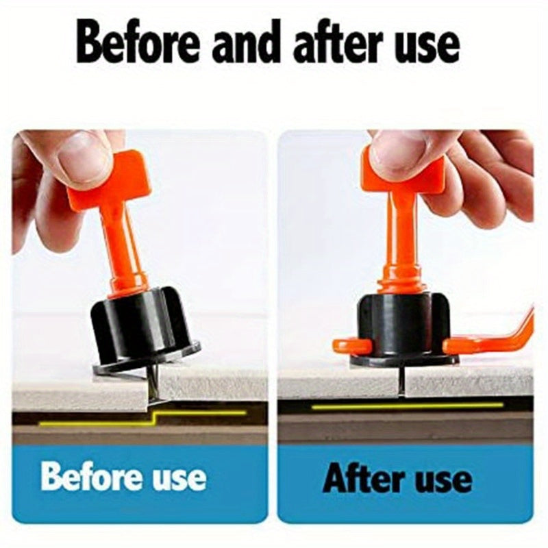126-Piece Reusable Tile Leveling System with Replaceable Needle Pins for Wall and Floor Tiles