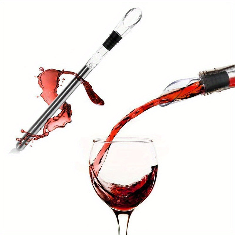 Stainless Steel Wine Chiller Stick with Pourer for Cold Beverages