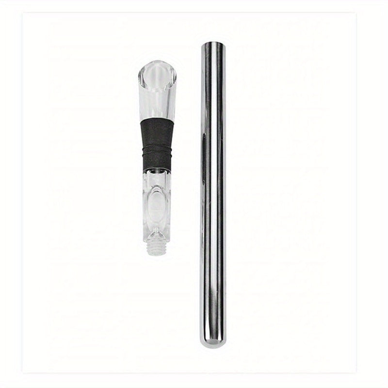 Stainless Steel Wine Chiller Stick with Pourer for Cold Beverages