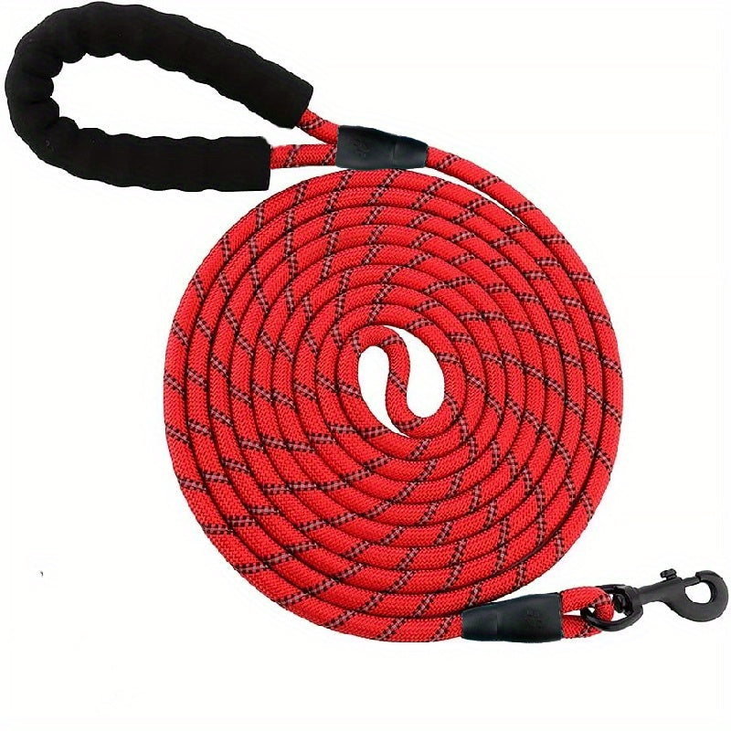 Reflective Nylon Dog Leash for Medium and Large Dogs with Stripes Pattern