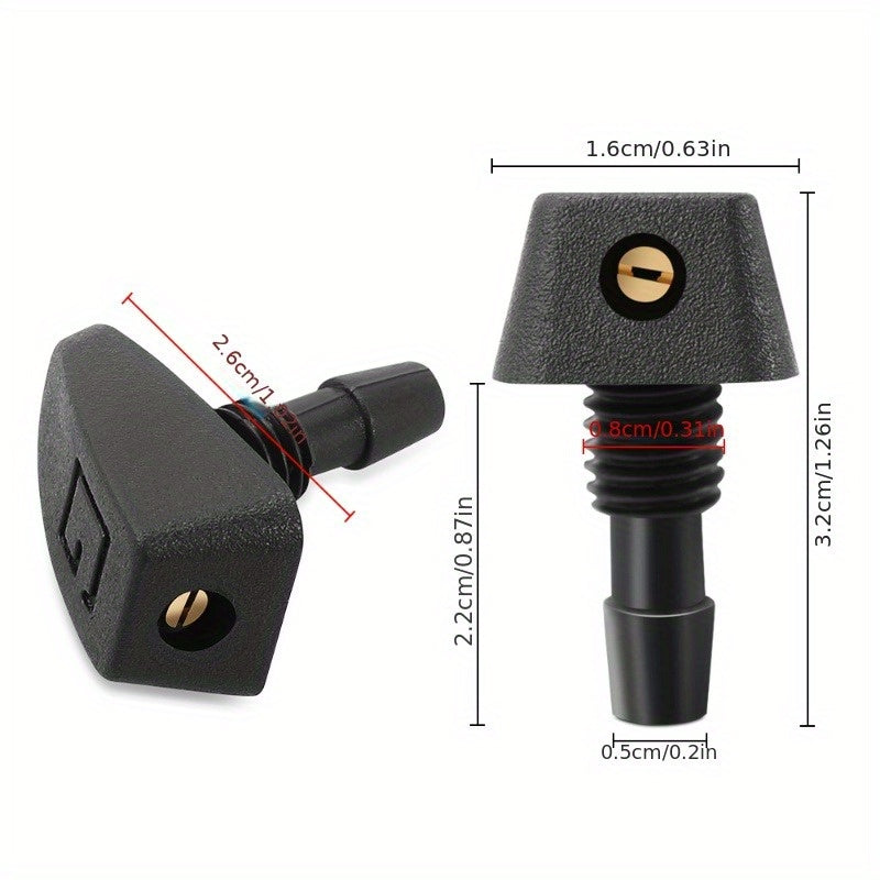 2 Pieces Universal Car Front Windshield Wiper Nozzle Spray Kits