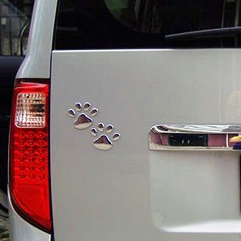 Набор наклеек на окна автомобиля 2 шт. Собака, кошка, след лапы, отпечаток, PVC, внешние аксессуары