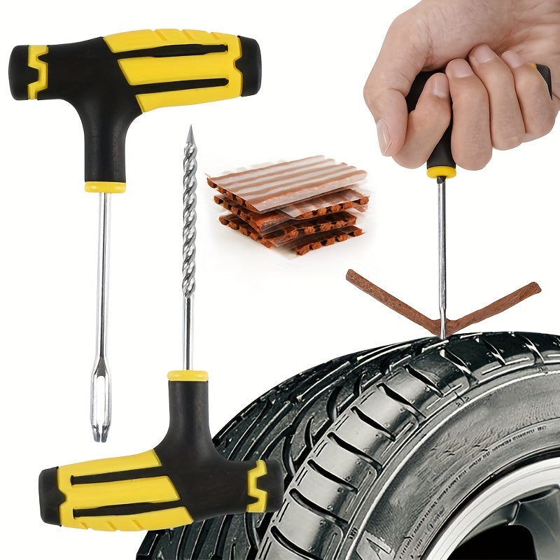 RV Tire Repair Kit with Rubber Strips for Cars, Trucks & Motorcycles
