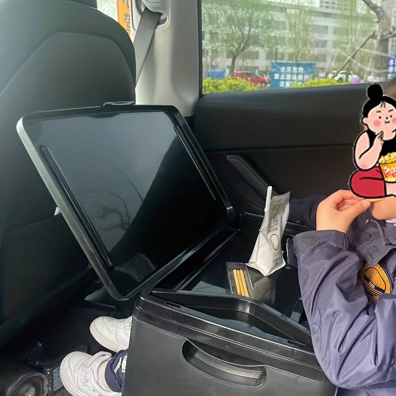 Складной стол для ноутбука с хранилищем, черный, портативный, прочный пластиковый стол для работы, учебы и сервировки