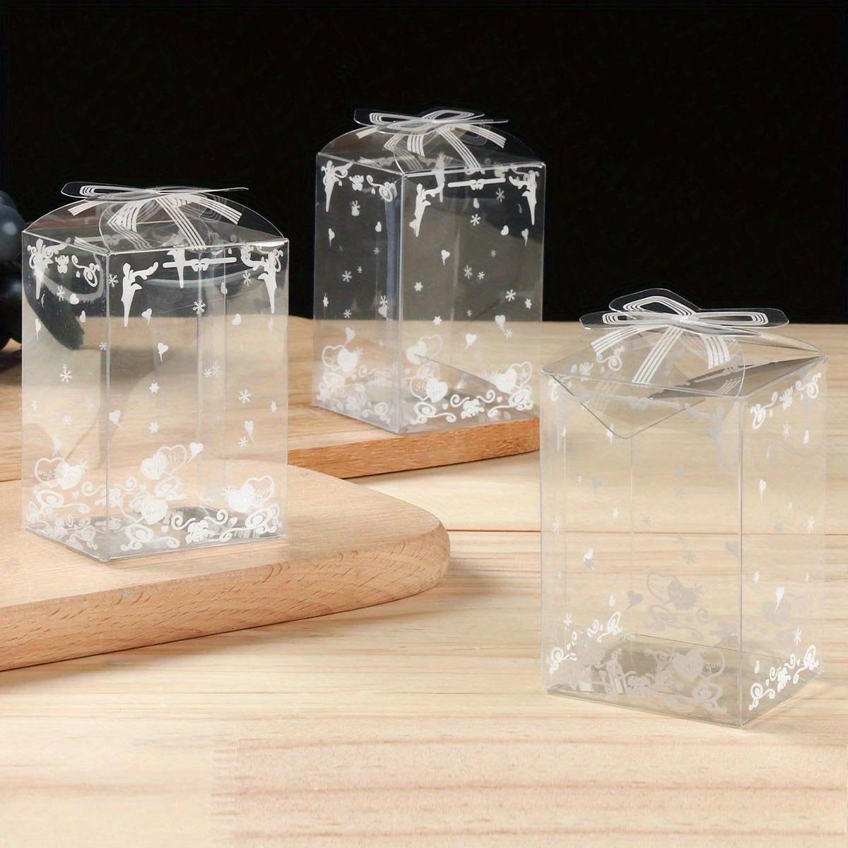 Transparent Gift Boxes Set of 10 for Birthdays Weddings and Valentine's Day