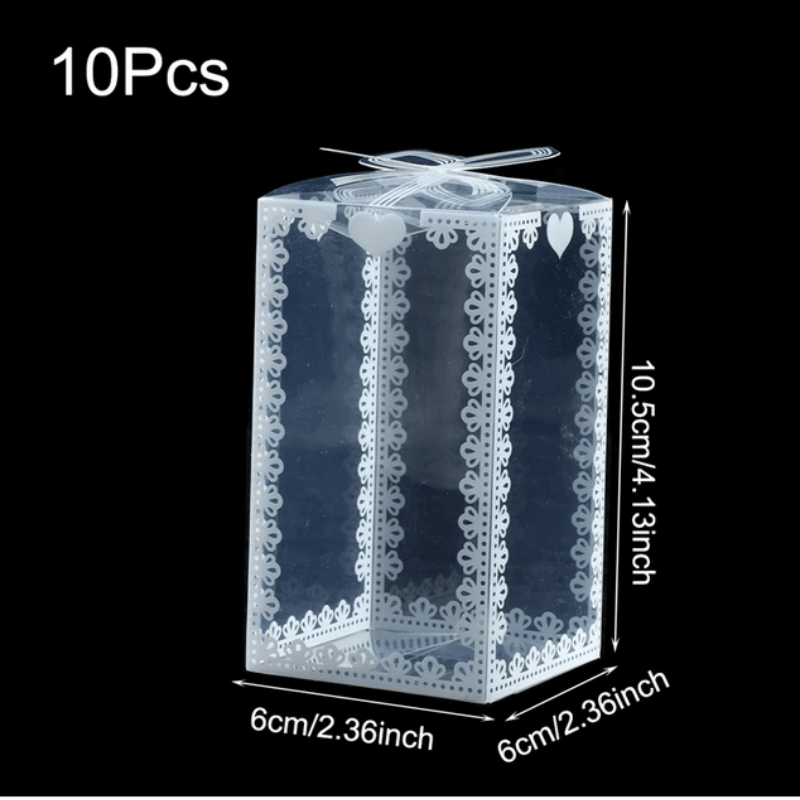 Transparent Gift Boxes Set of 10 for Birthdays Weddings and Valentine's Day