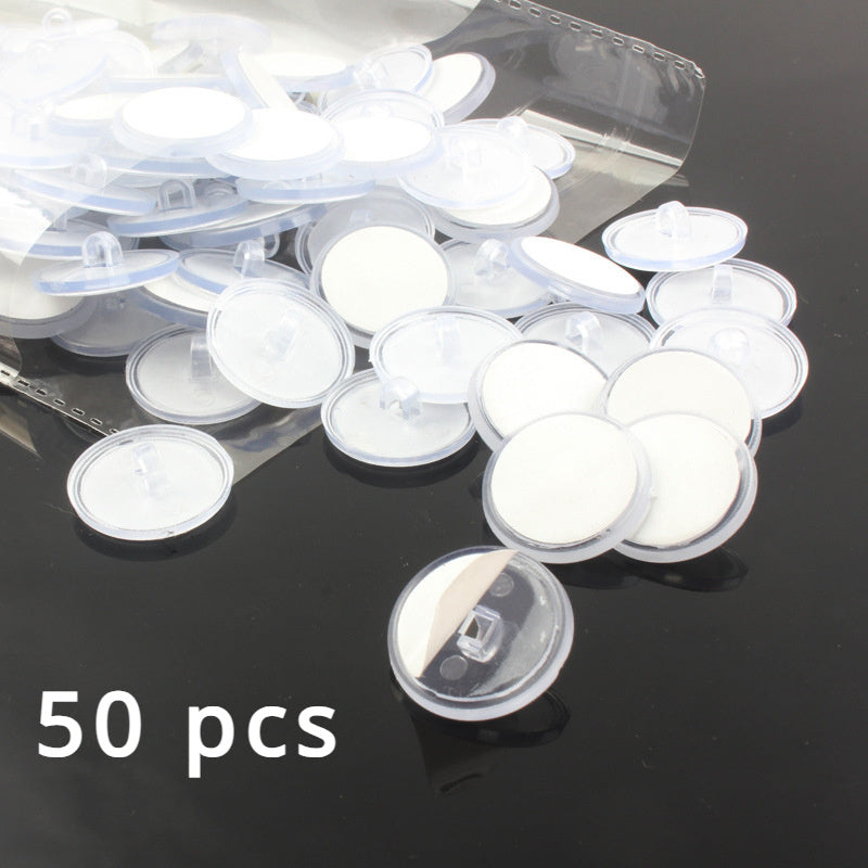 Juego de 20 o 50 ganchos fuertes transparentes para techos, autoadhesivos, para colgar en paredes sin costuras, bricolaje, decoración del hogar