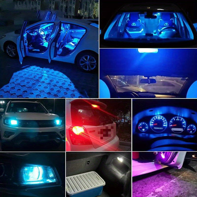 Luz de coche LED W5W T10 COB de vidrio blanca 6000K 12V bombilla de matrícula y domo