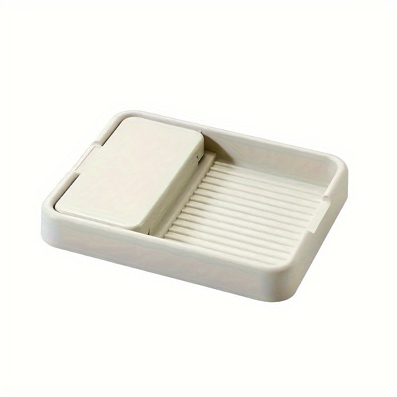 Foldable Kitchen Pot Lid Holder with Utensil Rest, Space-Saving Cookware Organizer