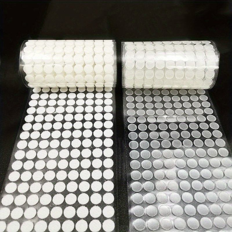 1008 Pieces 10mm Transparent Dot Sticker Hook and Loop Fastener with Strong Glue