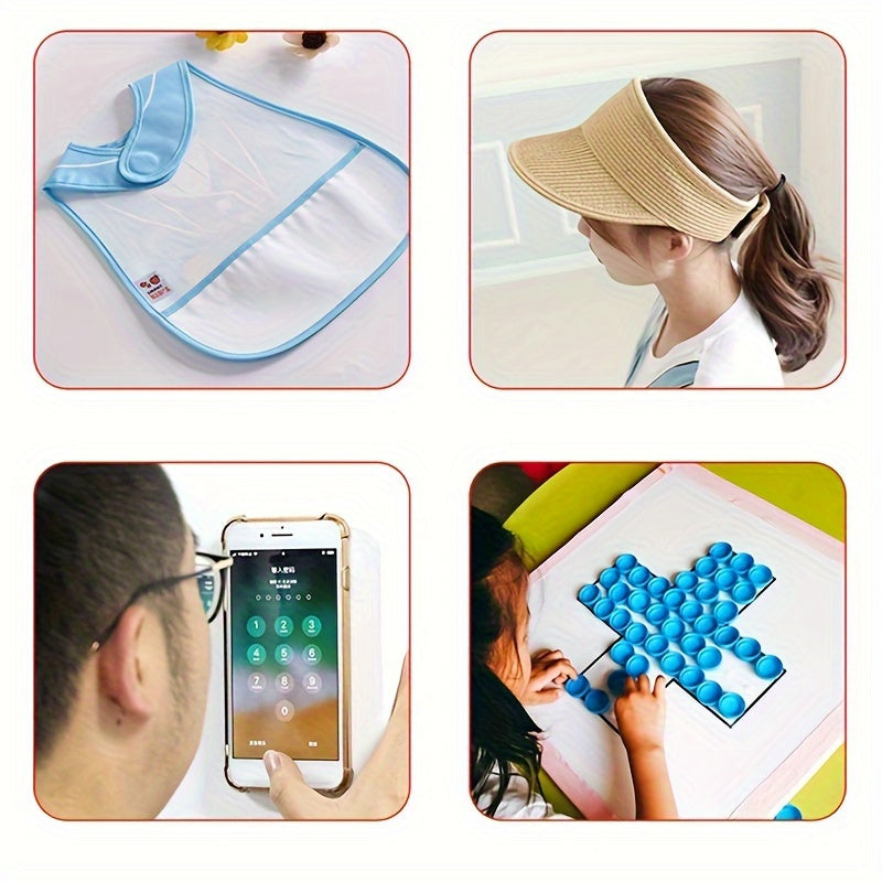 1008 Pieces 10mm Transparent Dot Sticker Hook and Loop Fastener with Strong Glue