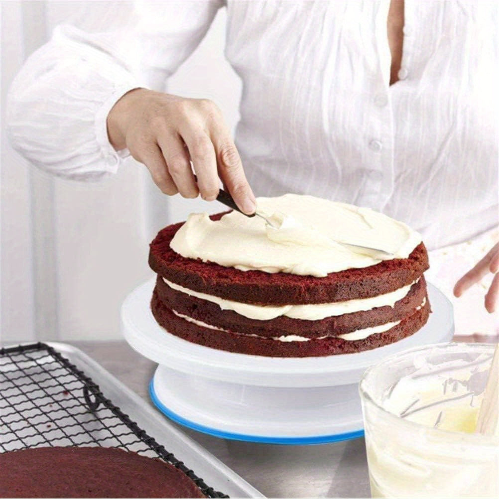 Set de decoración de pasteles con 24 boquillas, plato giratorio, bolsas reutilizables, espátulas