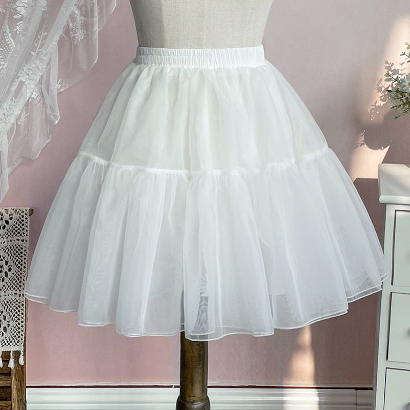 Soft Yarn Women's Short Bustle Petticoat Underskirt for Daily Wear