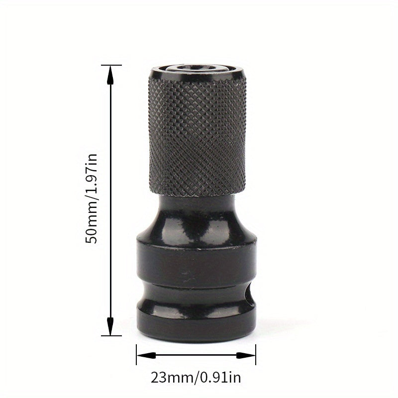 Electric Wrench Drill Chuck Conversion Head Hex 1/2 Turn 1/4 Bit