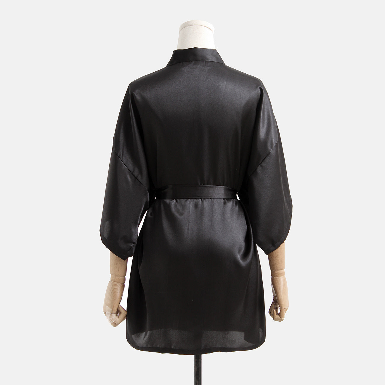 Женский свадебный халат кимоно, пеньюар с поясом, рукава 3/4