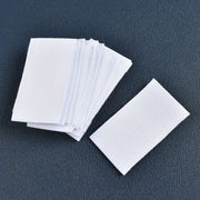 Set of 48 White Fabric Labels for Clothing and Packaging Decoration