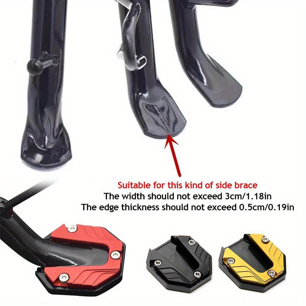 Motorcycle Kickstand Extension Plate Aluminum Alloy Side Stand Support