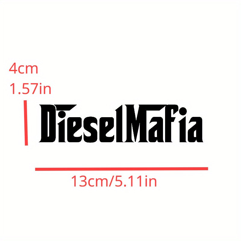Pegatina de vinilo para coche Diesel Mafia, calcomanía exterior, a prueba de agua, cubre arañazos