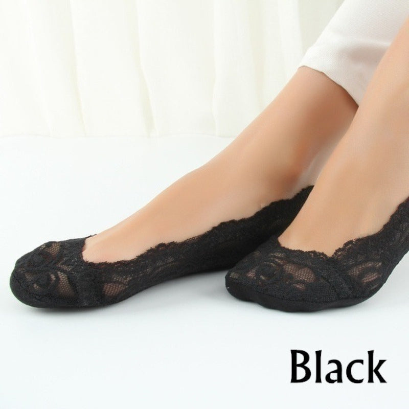 calcetines de barco antideslizantes para mujer, de color sólido, de punto, poliéster, cómodos, invisibles