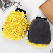 Chenille Microfiber Car Wash Mitt Double-Sided Scratch-Free Cleaning Tool