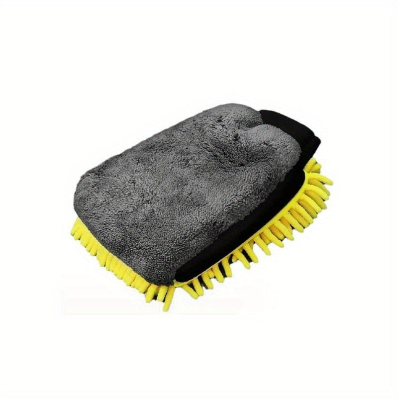 Chenille Microfiber Car Wash Mitt Double-Sided Scratch-Free Cleaning Tool