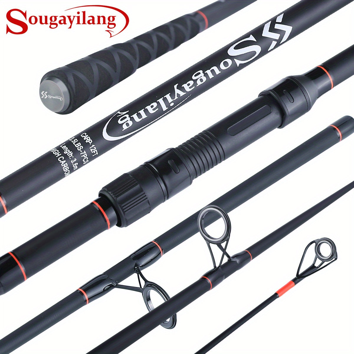 Carbon Fiber Carp Fishing Rod 3m 3.6m Medium Spinning Handle for Advanced Anglers