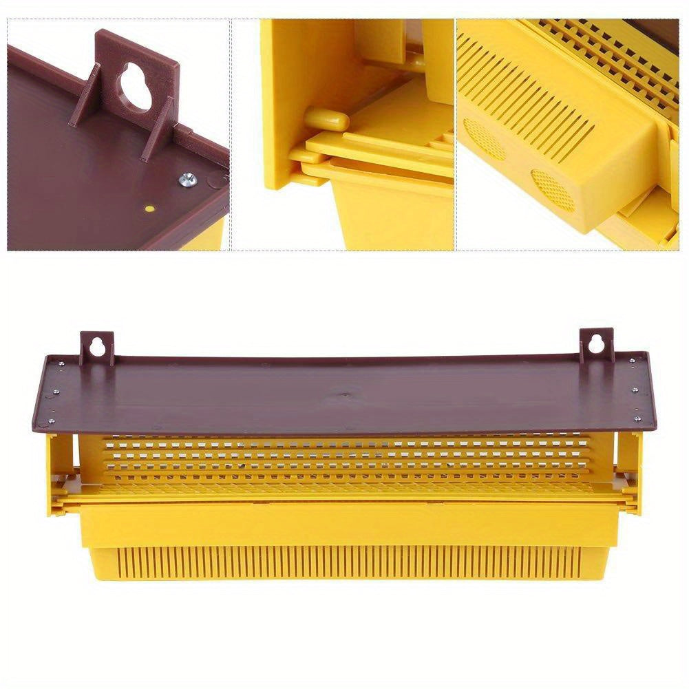 Yellow Plastic Beekeeping Pollen Trap with Removable Ventilated Tray