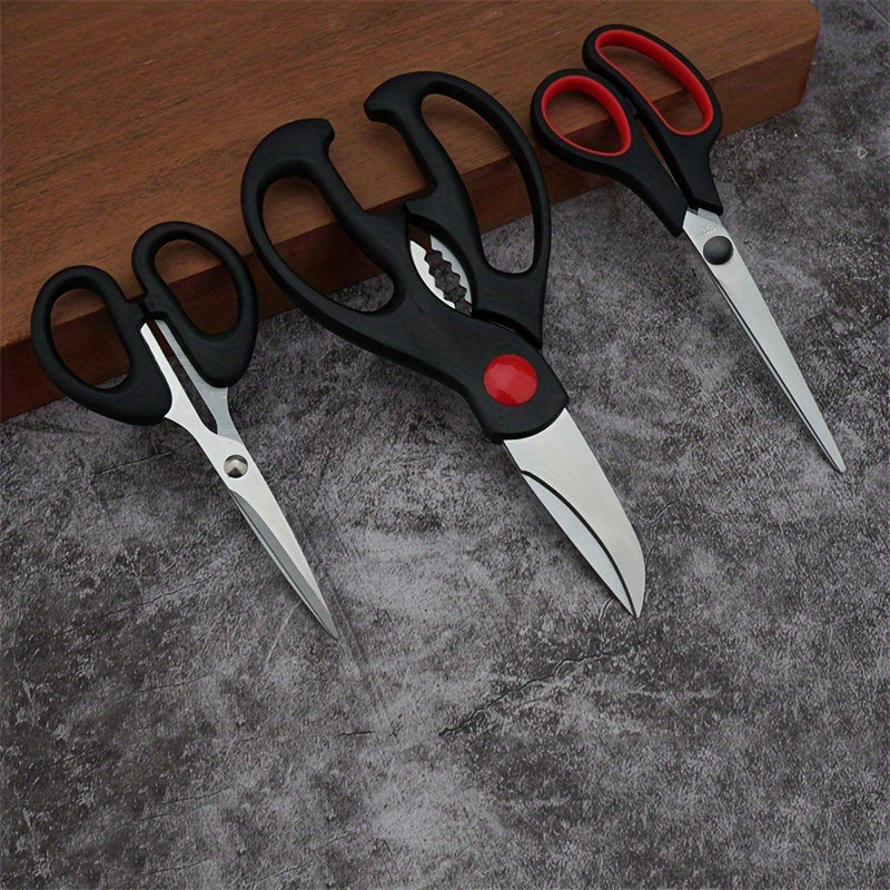 Set of 3 Stainless Steel Kitchen Shears for Cutting Meat Herbs and Tailoring