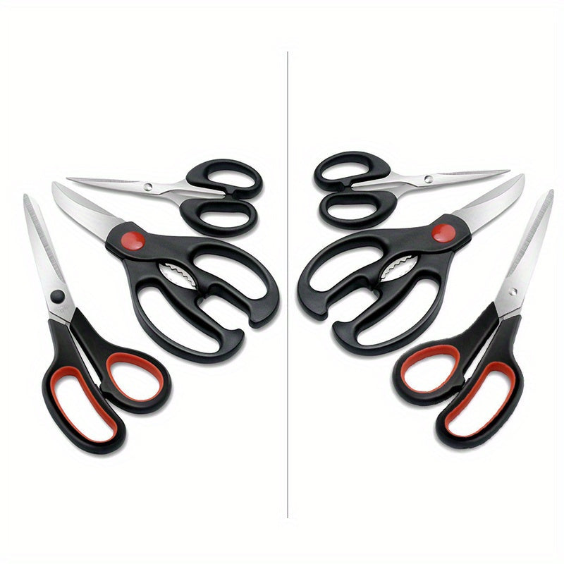 Set of 3 Stainless Steel Kitchen Shears for Cutting Meat Herbs and Tailoring