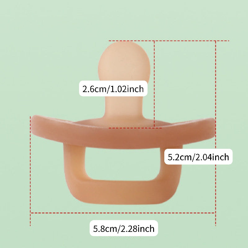 Conjunto de confort para bebés recién nacidos y niños pequeños de silicona, libre de BPA, color marrón claro