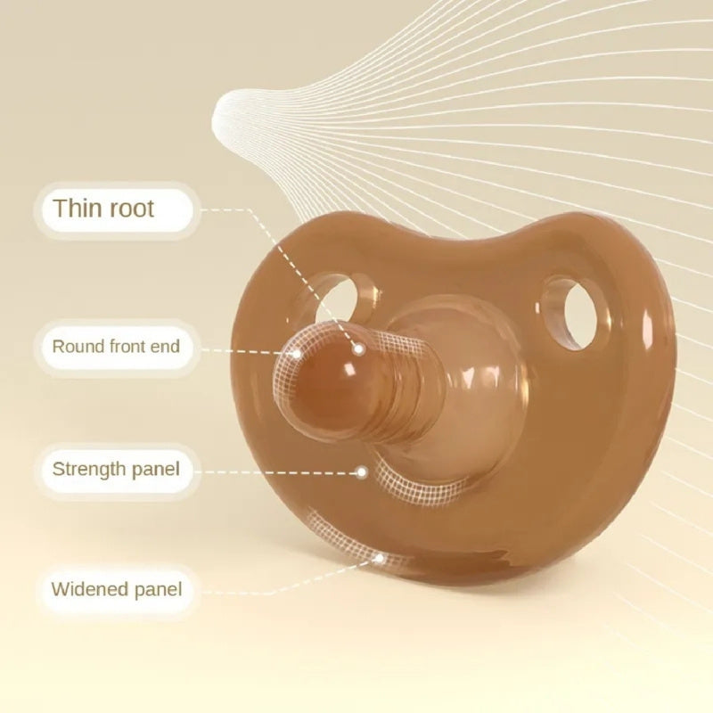 Conjunto de confort para bebés recién nacidos y niños pequeños de silicona, libre de BPA, color marrón claro