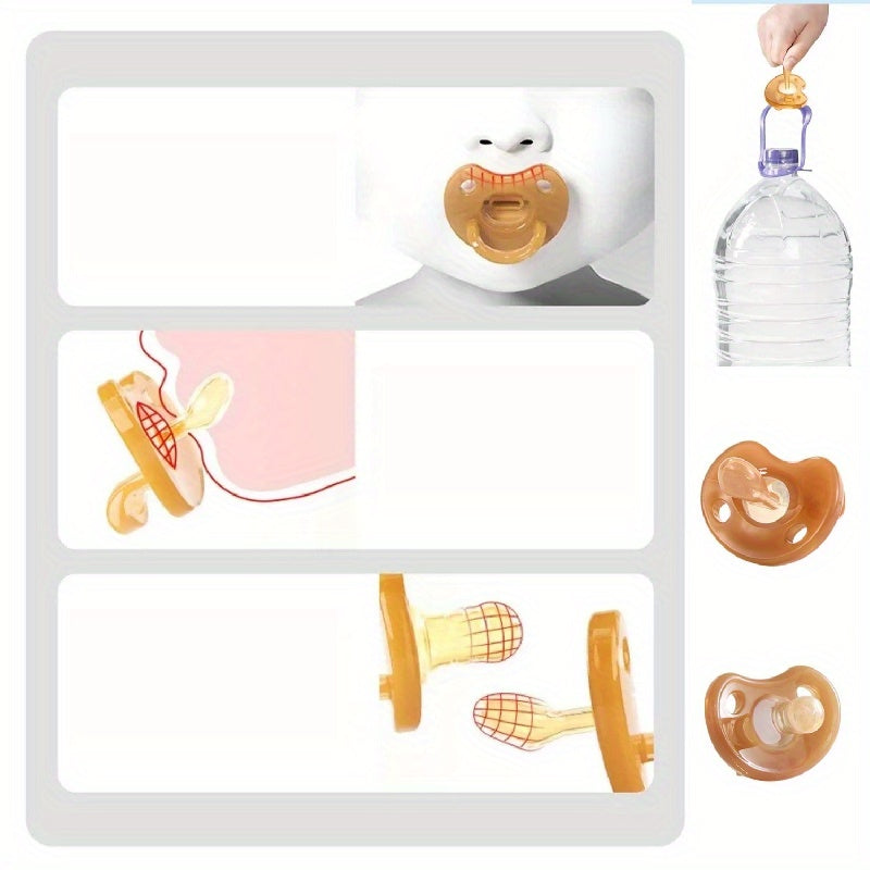 Conjunto de confort para bebés recién nacidos y niños pequeños de silicona, libre de BPA, color marrón claro