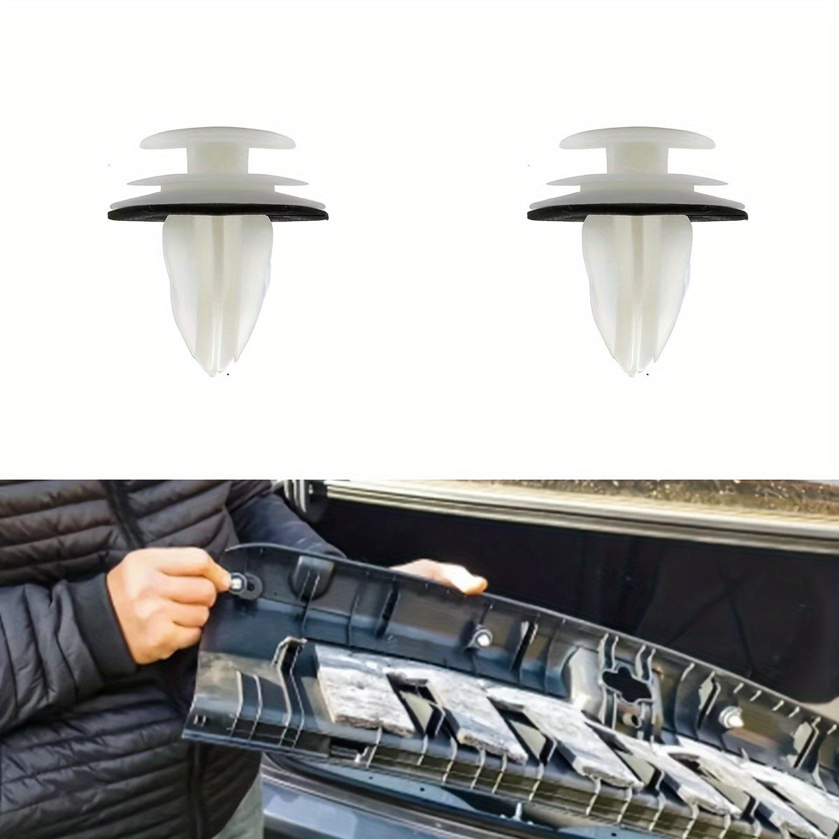 Universal Car Door Panel Clips Set with Seal Ring 100 Pcs Fasteners