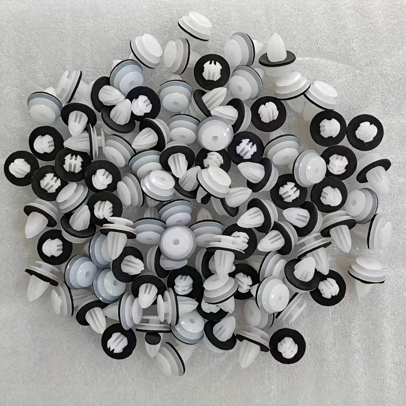 Universal Car Door Panel Clips Set with Seal Ring 100 Pcs Fasteners
