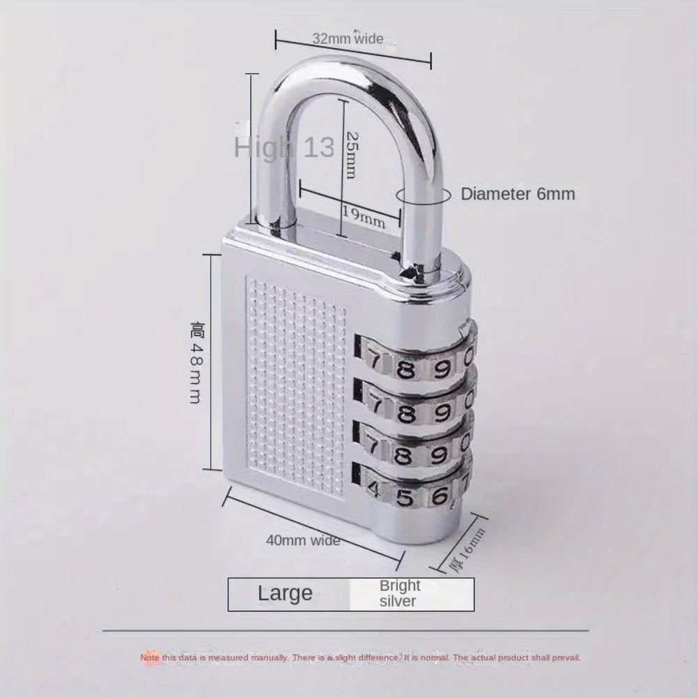 Weatherproof Alloy 4-Digit Combination Lock for Outdoor and Gym Security