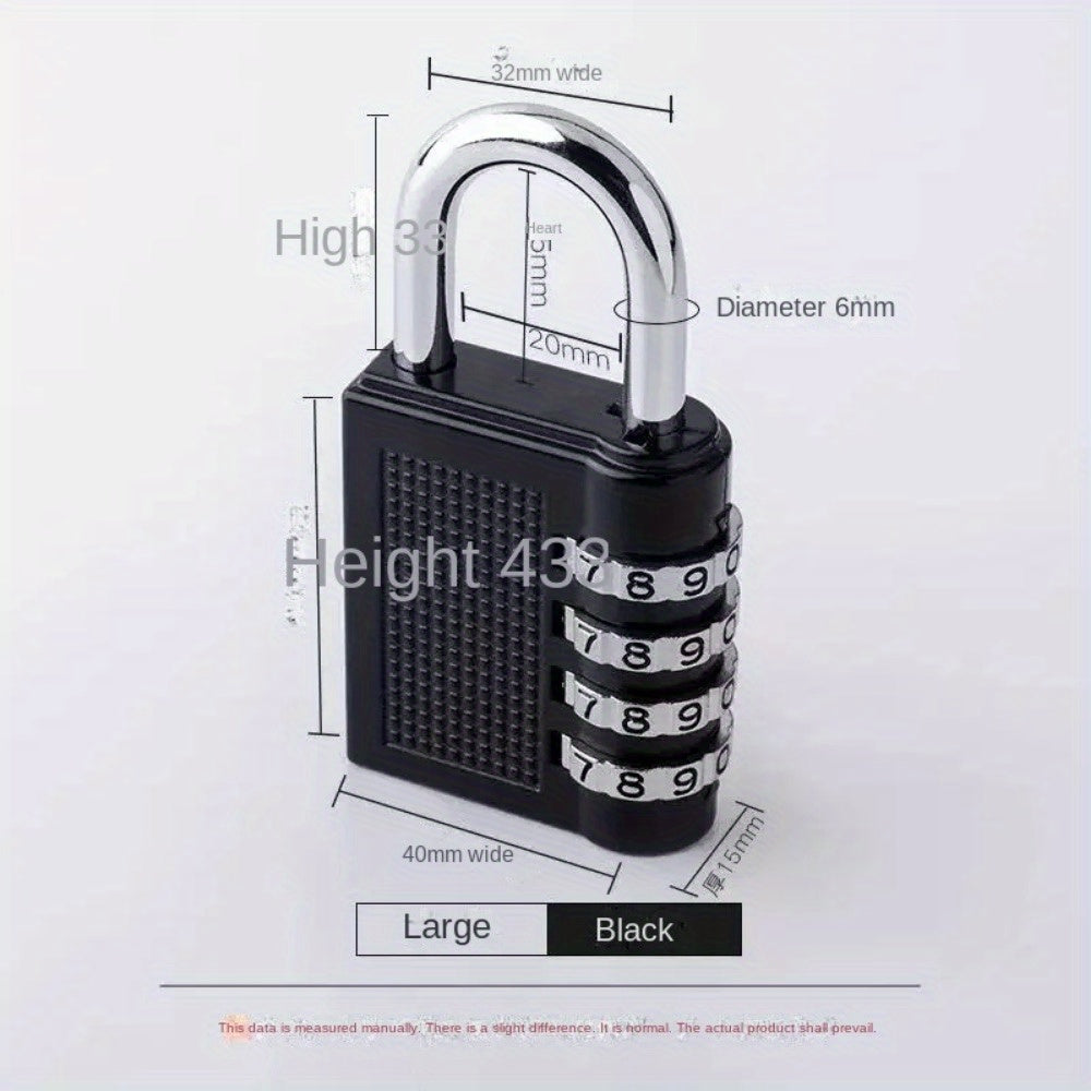 Weatherproof Alloy 4-Digit Combination Lock for Outdoor and Gym Security