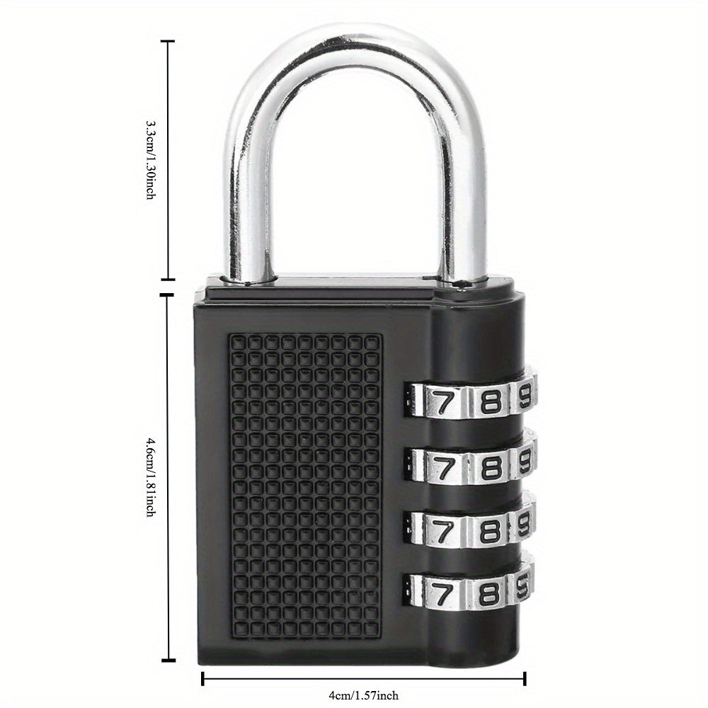 Weatherproof Alloy 4-Digit Combination Lock for Outdoor and Gym Security