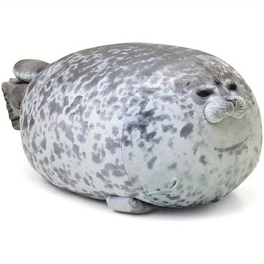 Chubby Blob Seal Plush Toy Soft Stuffed Animal Hugging Pillow Ocean Creature Cushion