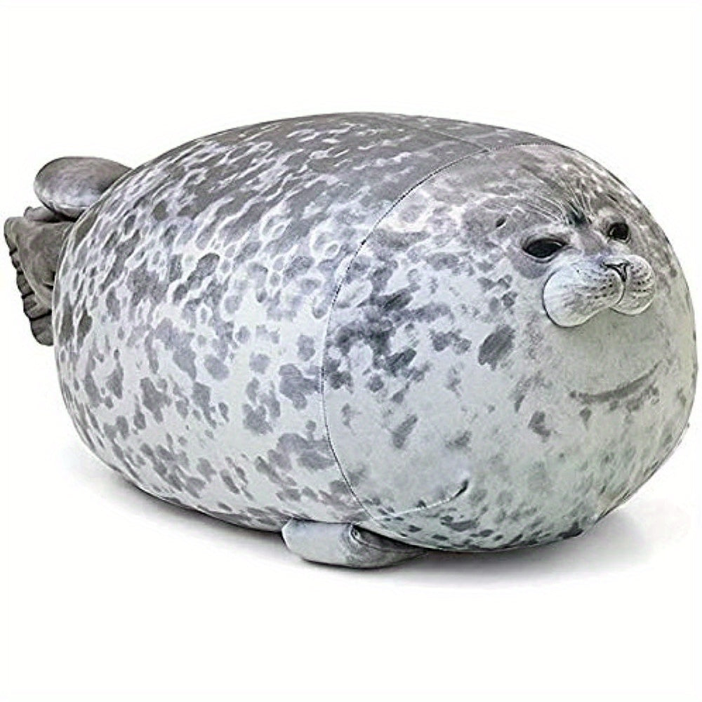 Chubby Blob Seal Plush Toy Soft Stuffed Animal Hugging Pillow Ocean Creature Cushion