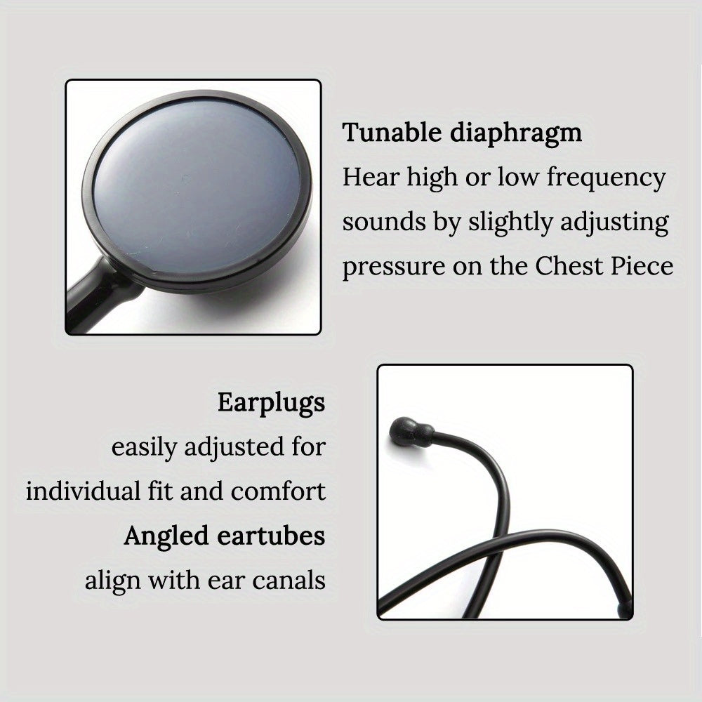 Single Head Aluminum Alloy Cardiology Stethoscope for Doctors and Nurses 61cm Tube