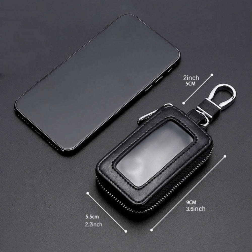 Universal Car Key Fob Case Leather Key Holder for Remote Keys Black Brown Blue Burgundy