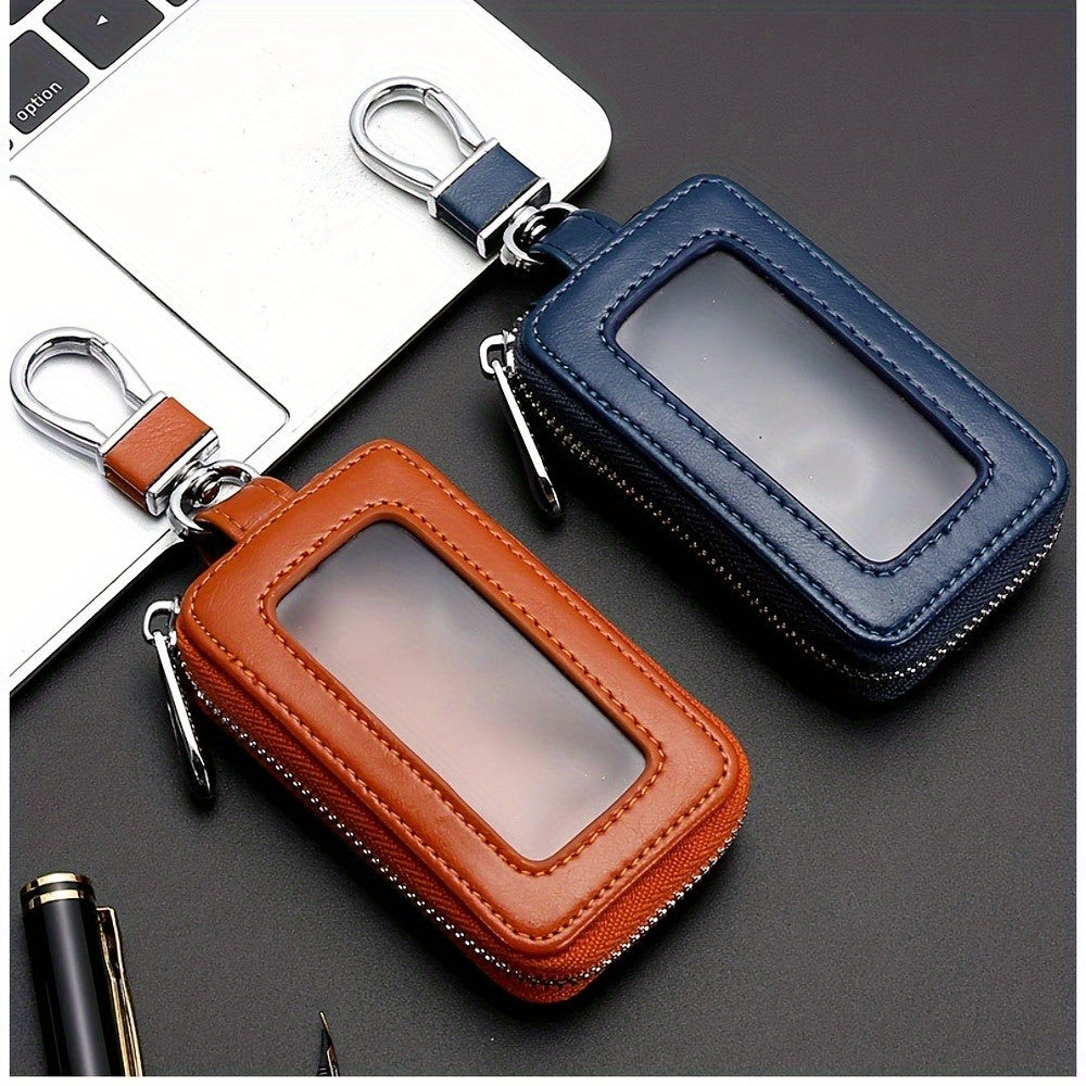 Universal Car Key Fob Case Leather Key Holder for Remote Keys Black Brown Blue Burgundy